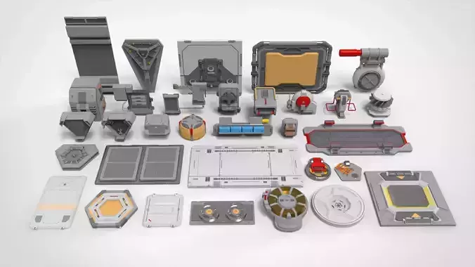 Sci-fi Architecture kitbash 52 3D model