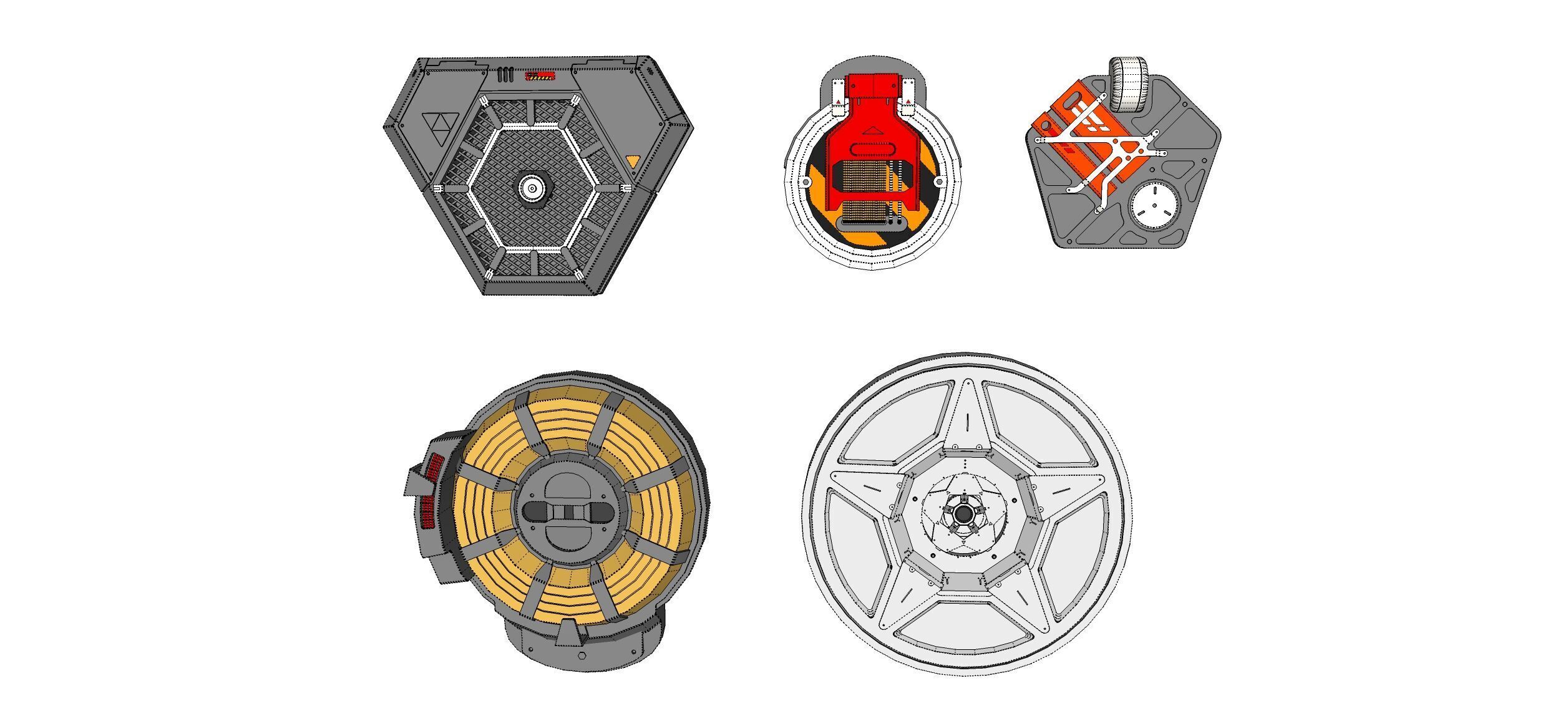 Sci-fi Architecture kitbash 52 3D model_25