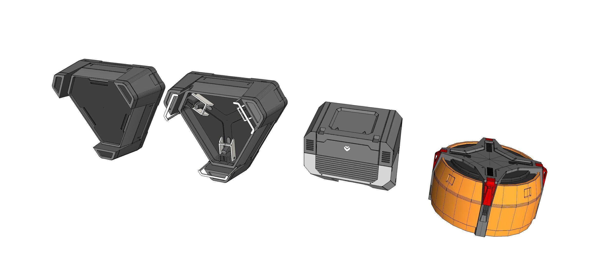 Sci-fi Architecture kitbash 52 3D model_28