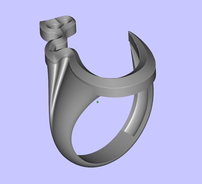 Ring with The word nothing Hich in Persian 3D print model_1