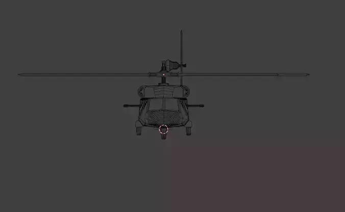 Sikorksy UH 60 Black  Hawk Extremely Low poly model