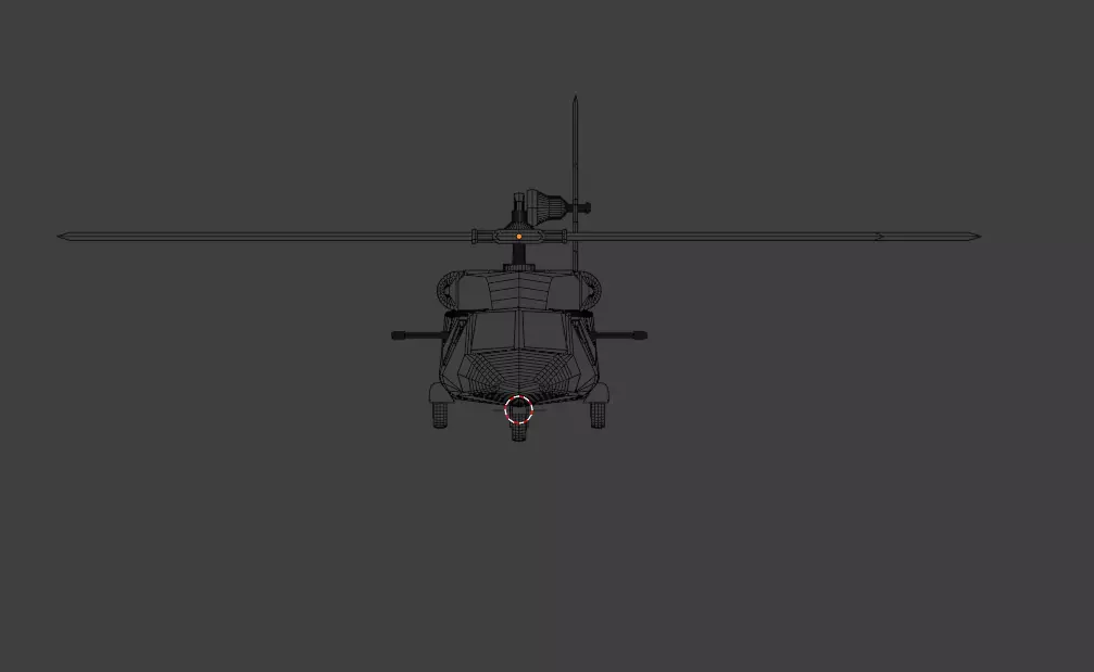 Sikorksy UH 60 Black  Hawk Extremely Low poly model 3D model_0