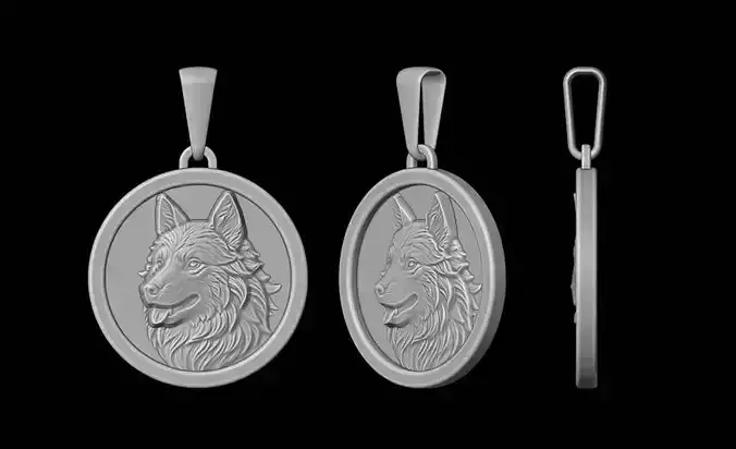 Border Collie Pendant 3D print model
