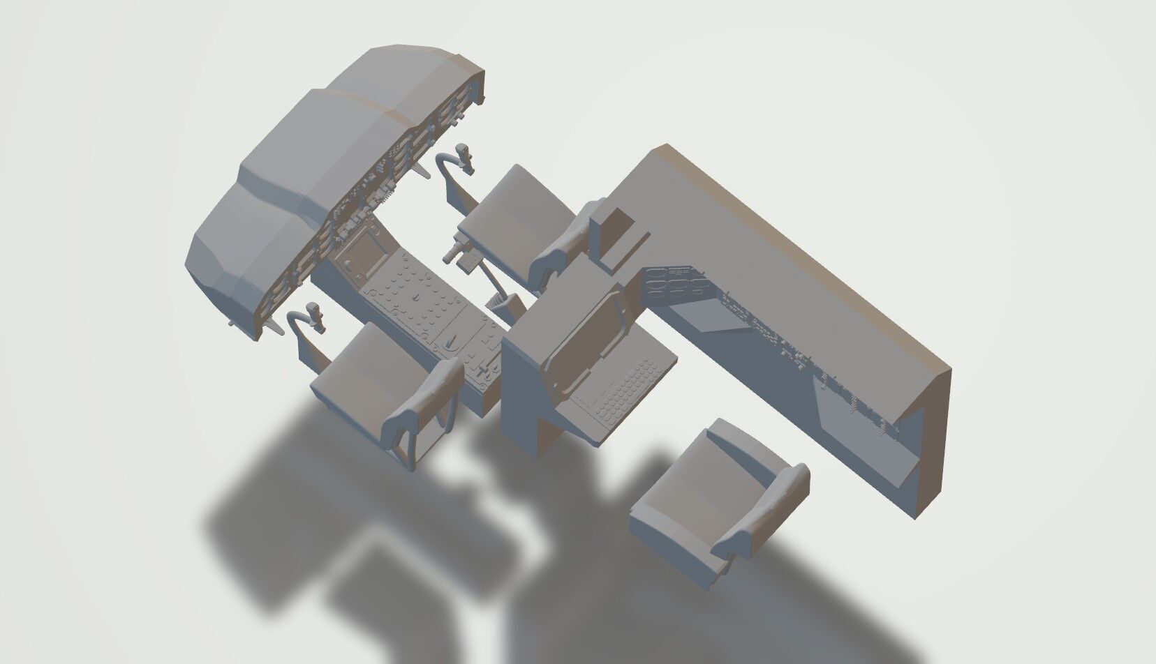 Cockpit Poste de pilotage impression 3D du supercopter Airwolf 3D print model_2