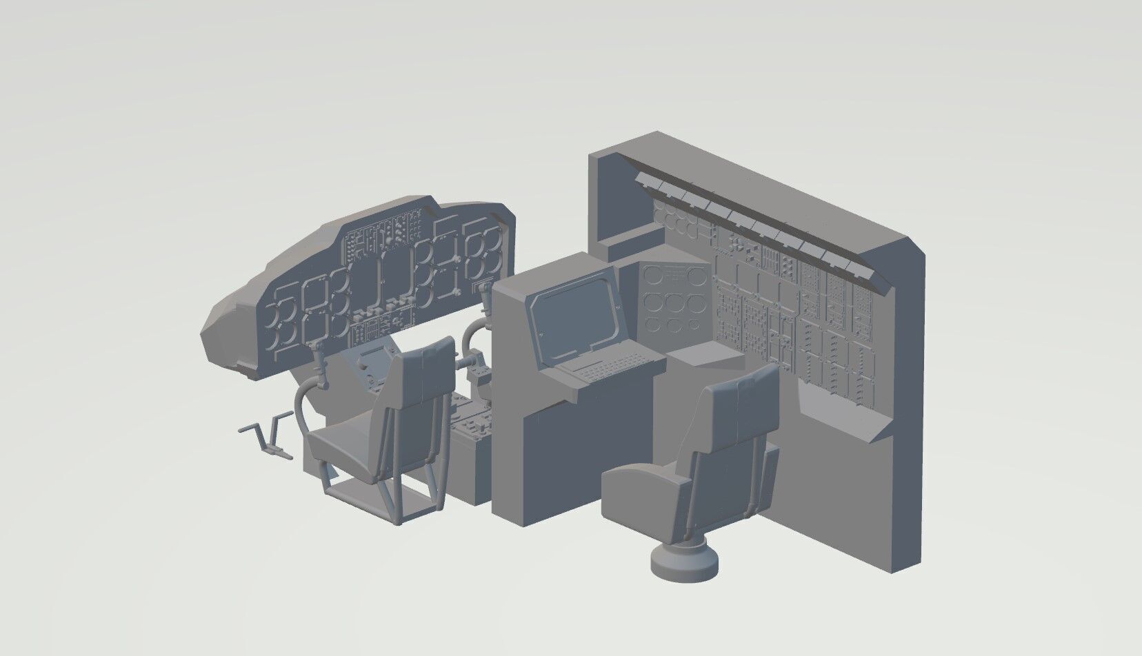 Cockpit Poste de pilotage impression 3D du supercopter Airwolf 3D print model_3