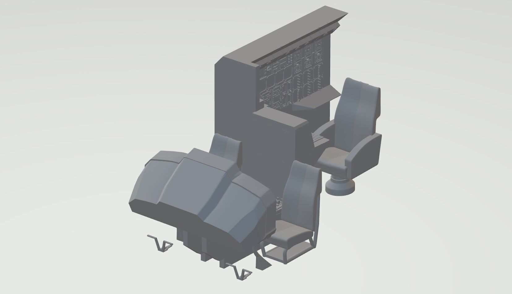 Cockpit Poste de pilotage impression 3D du supercopter Airwolf 3D print model_1