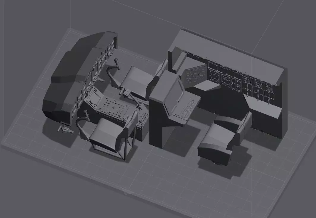 Cockpit Poste de pilotage impression 3D du supercopter Airwolf 3D print model_0
