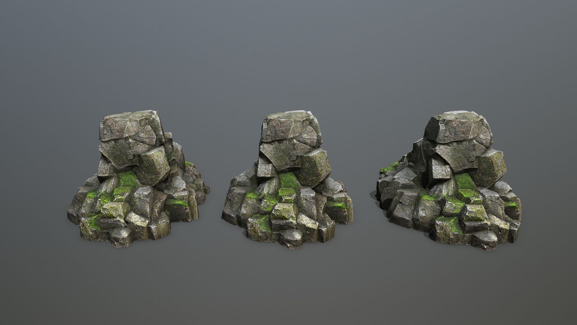 cliff rocks Low-poly 3D model_15