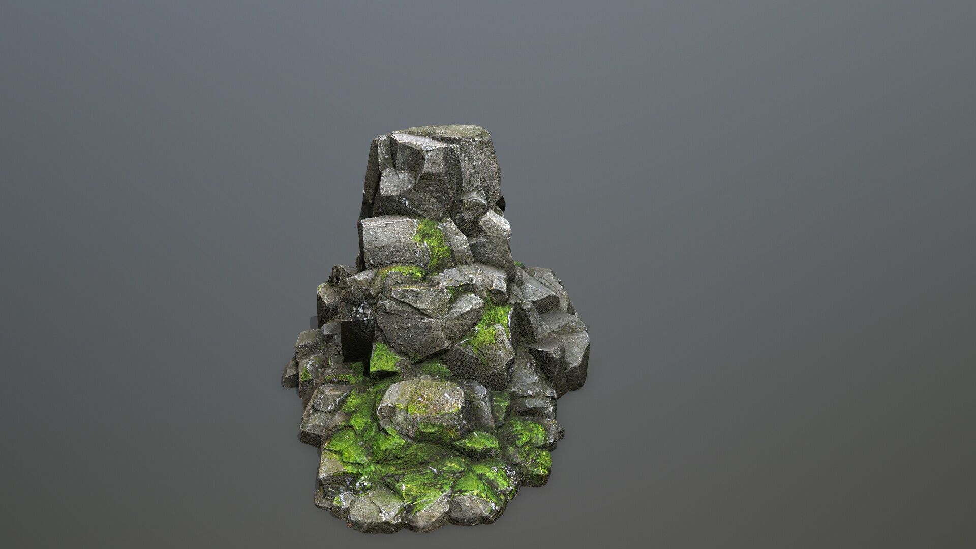 cliff rocks Low-poly 3D model_9