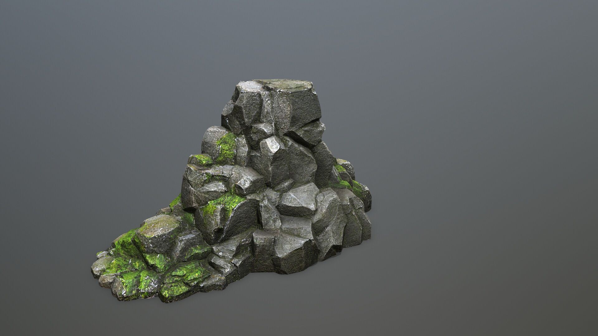 cliff rocks Low-poly 3D model_10