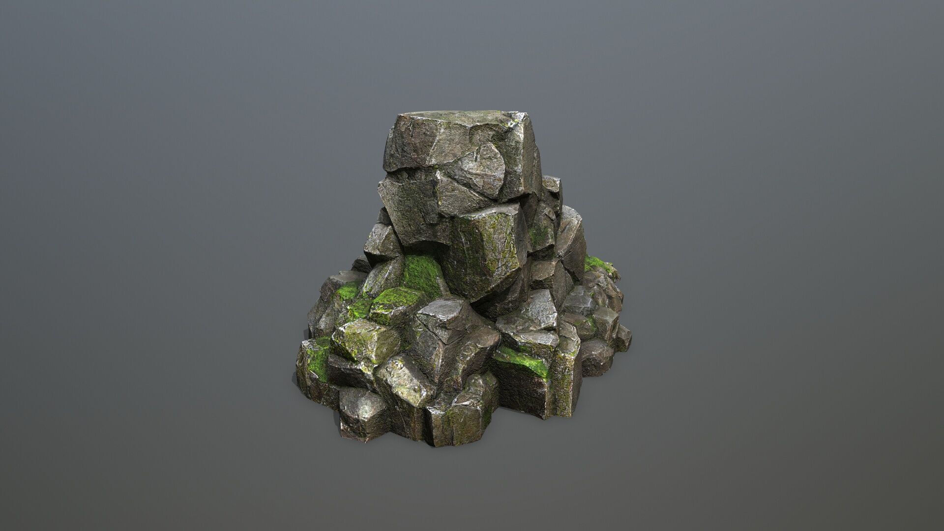 cliff rocks Low-poly 3D model_13