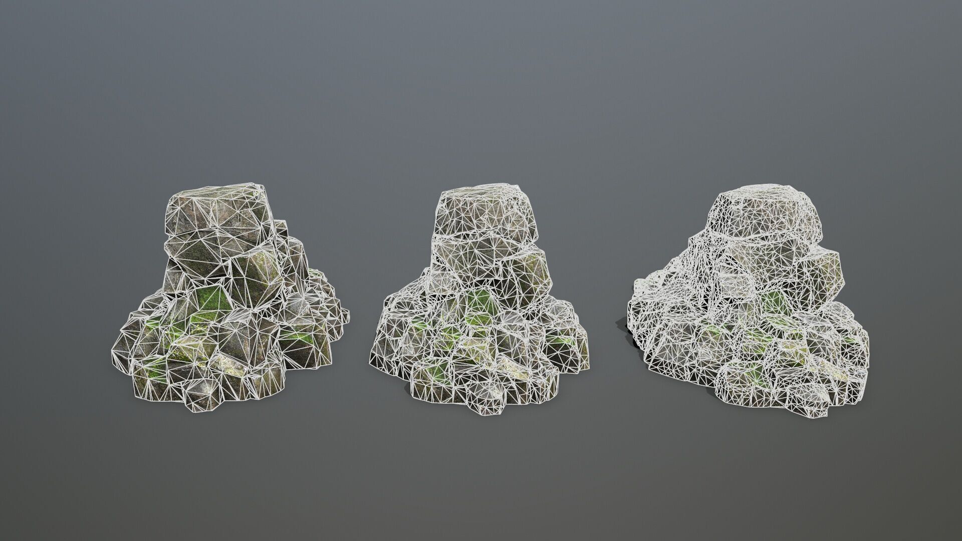 cliff rocks Low-poly 3D model_16