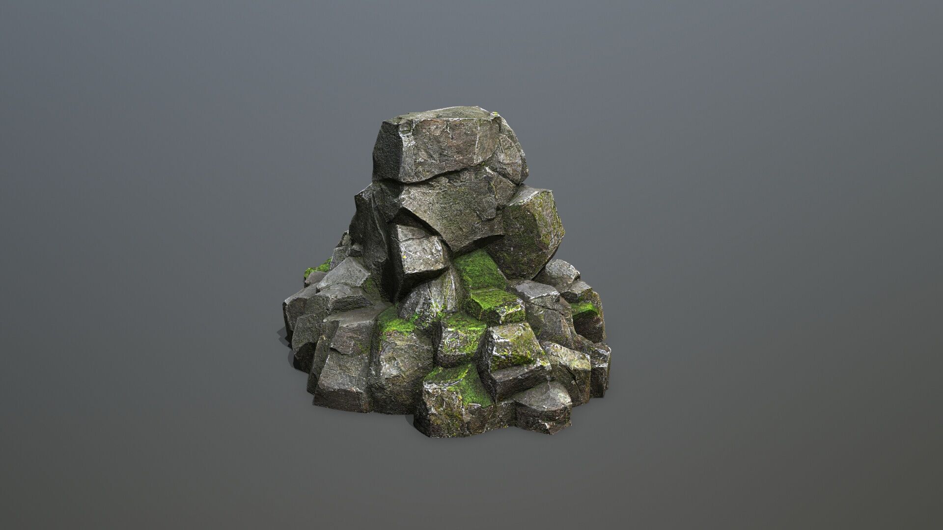 cliff rocks Low-poly 3D model_12