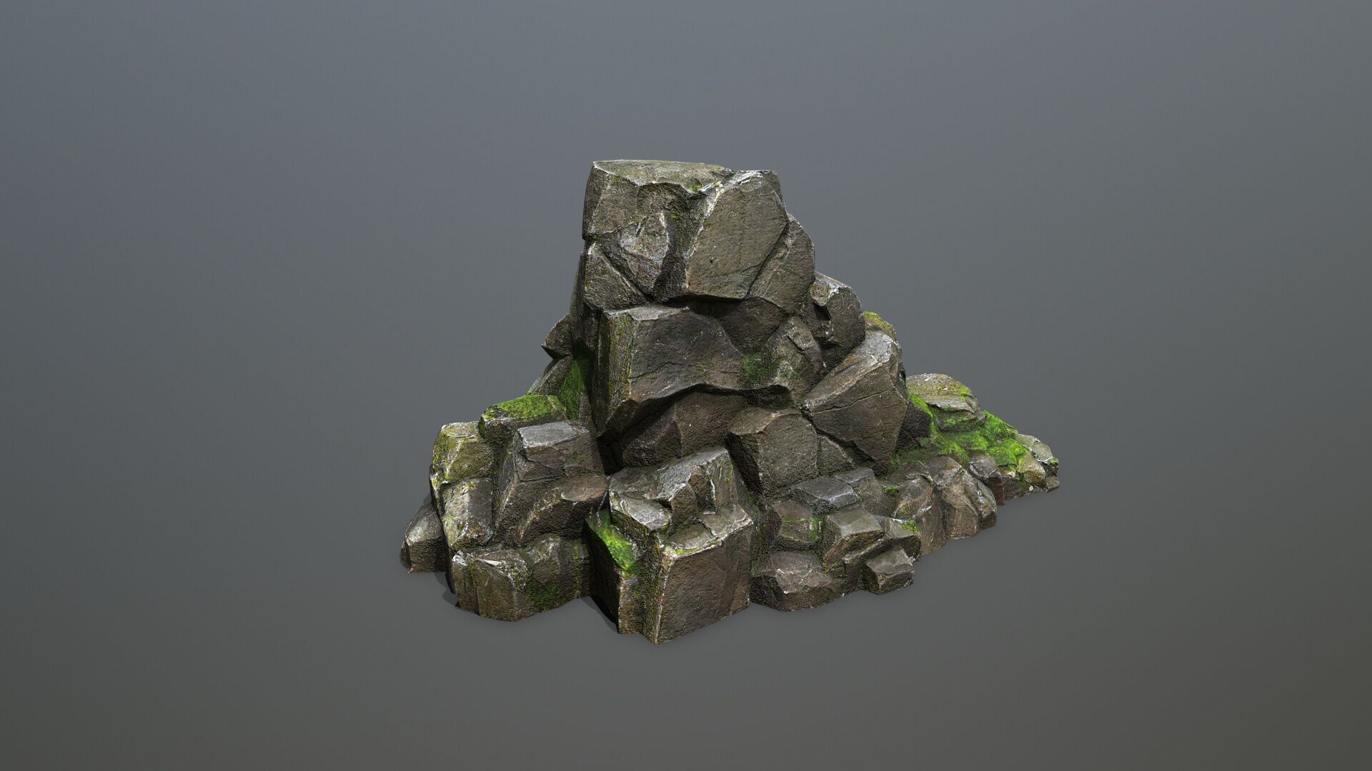 cliff rocks Low-poly 3D model_14