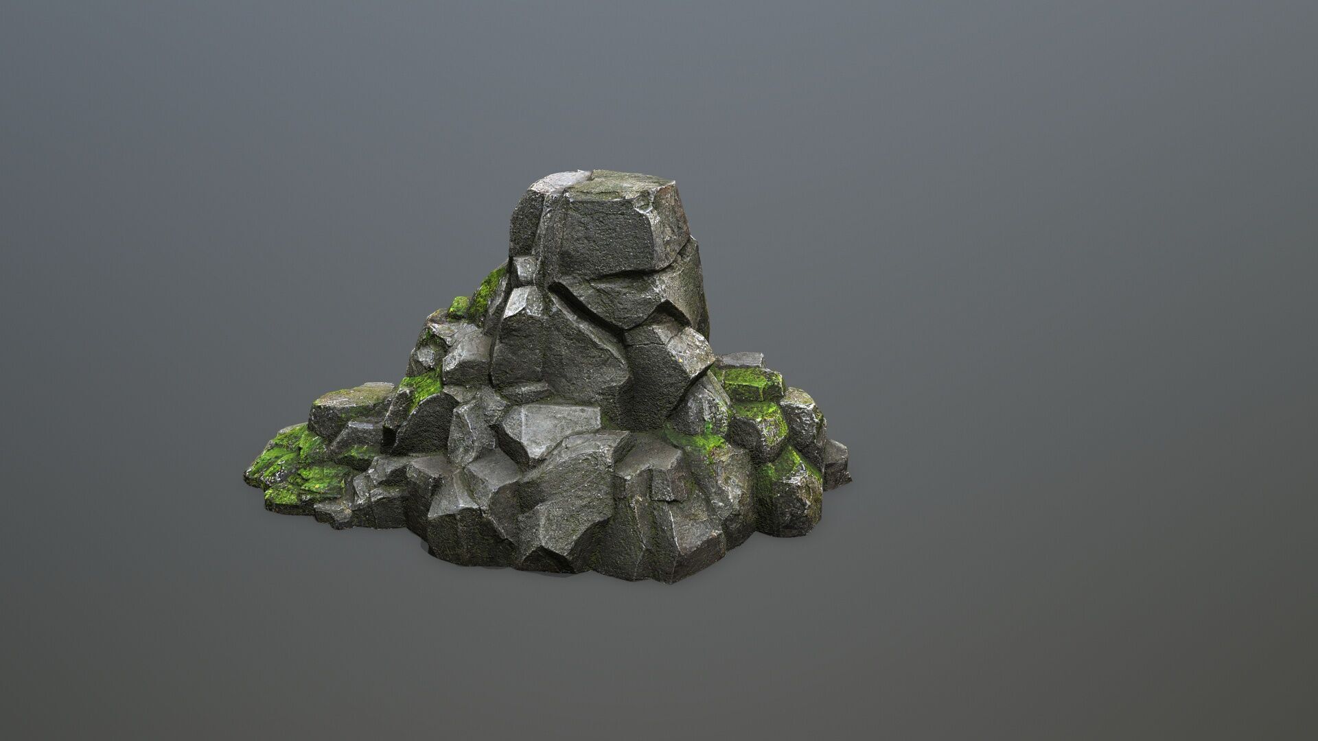 cliff rocks Low-poly 3D model_11