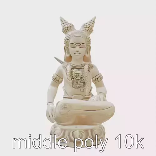 Futuristic Shiva Statuette Sculpture model pack