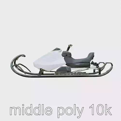 Ergonomic Snow Racer Sled Precision Steel Model Pack