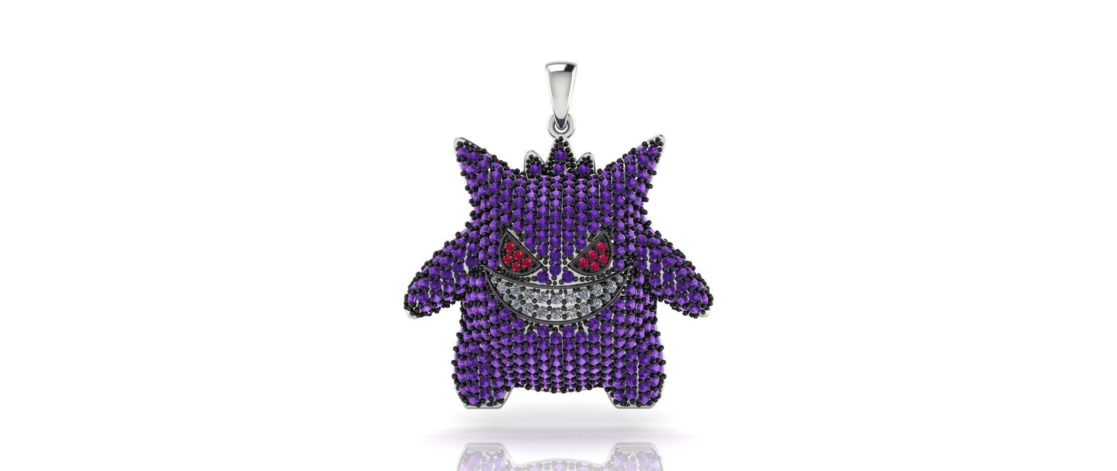 Gengar Pendant 3D print model_3