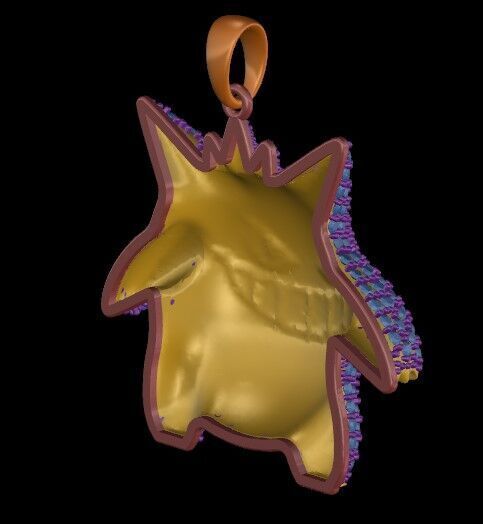 Gengar Pendant 3D print model_6