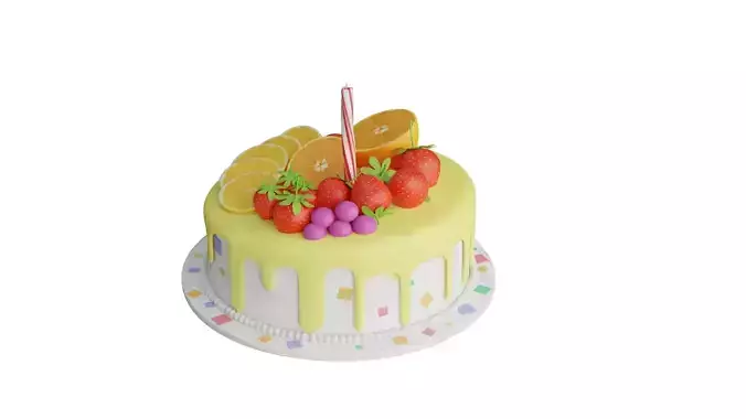 The Cake Low-poly 3D model
