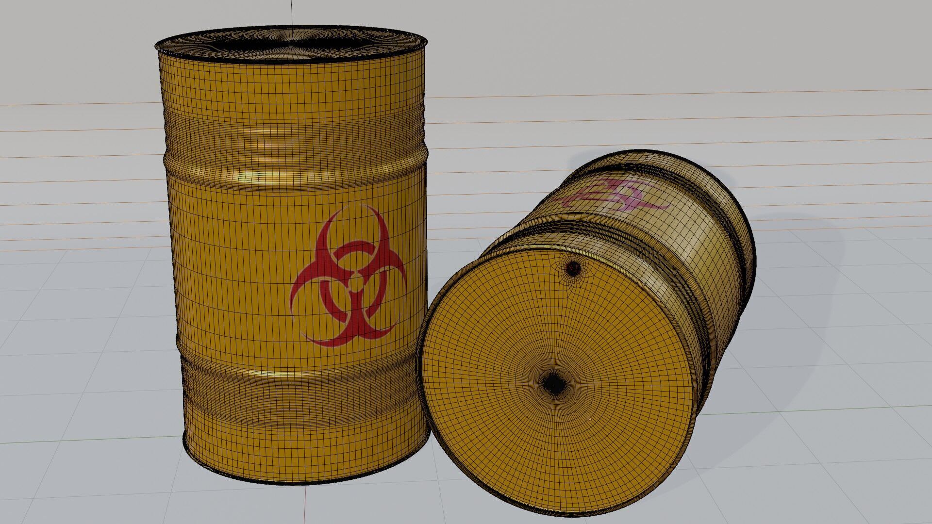3D Nuclear Energy Barrel 3D model_3