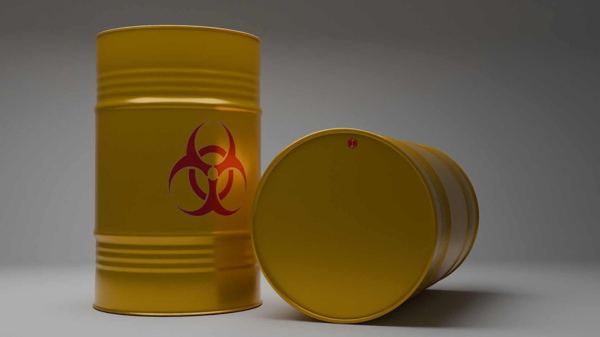 3D Nuclear Energy Barrel 3D model_2