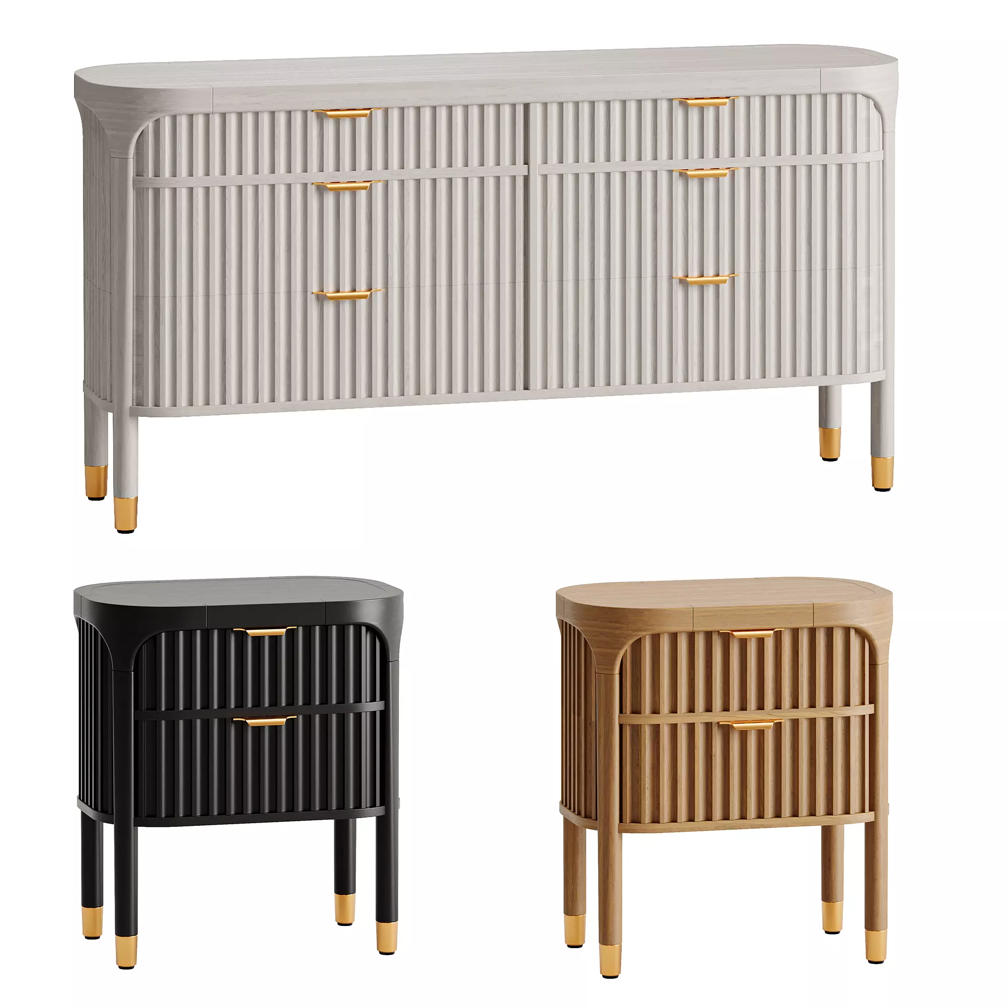 Chest of drawers bedside table Ardes 3D model