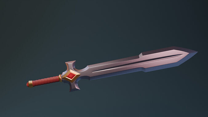 Stylized sword 3D model
