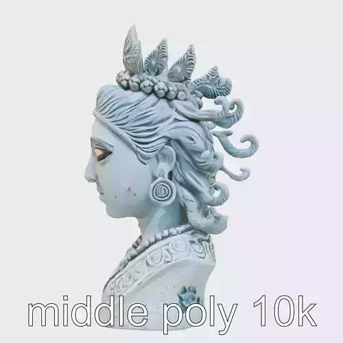 Mystical Kali Statuette with Glowing Eyes model pack