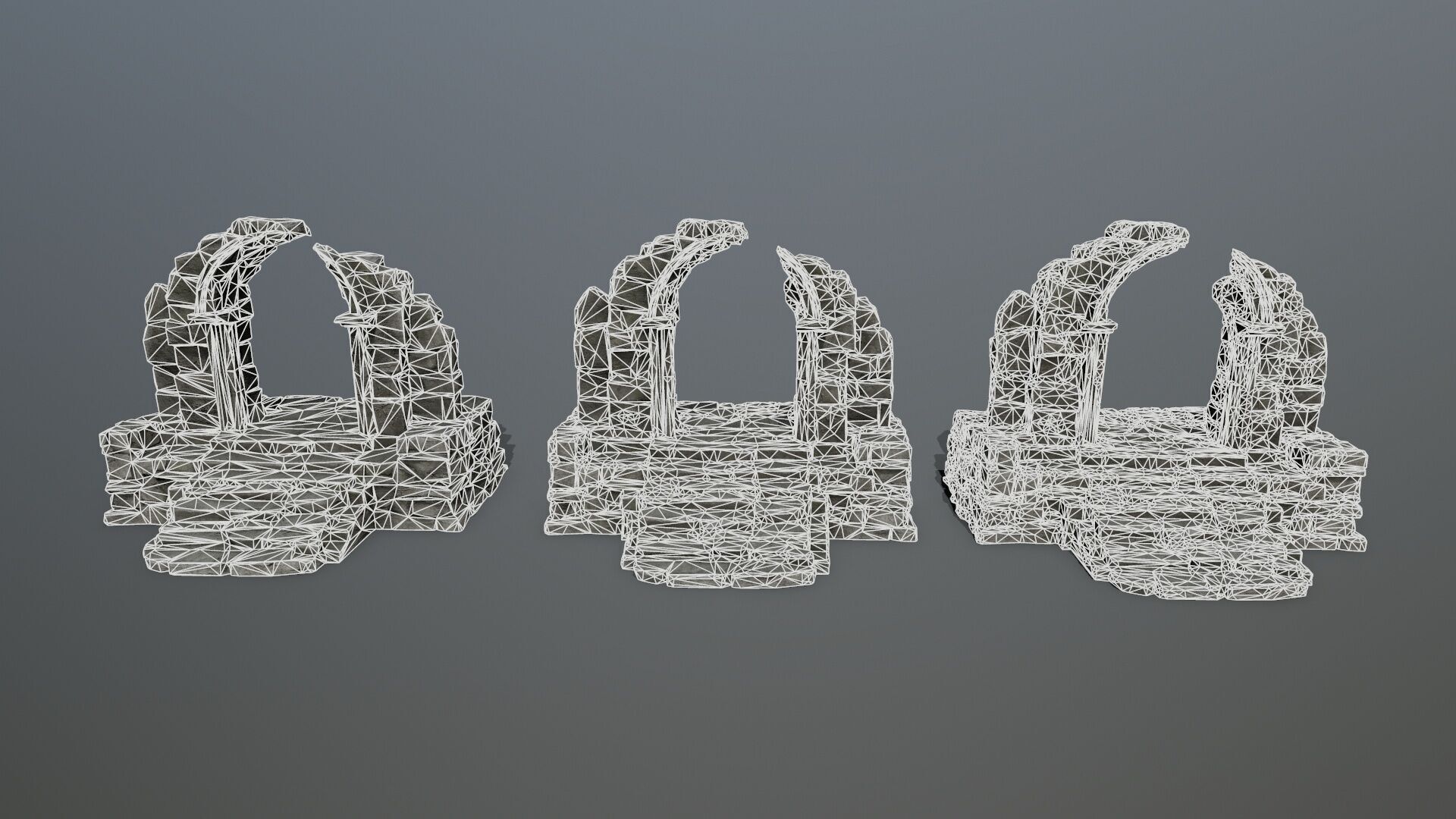 Rock Gate Low-poly 3D model_17
