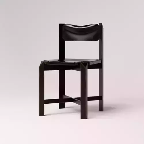 Black Leather Dining Chair