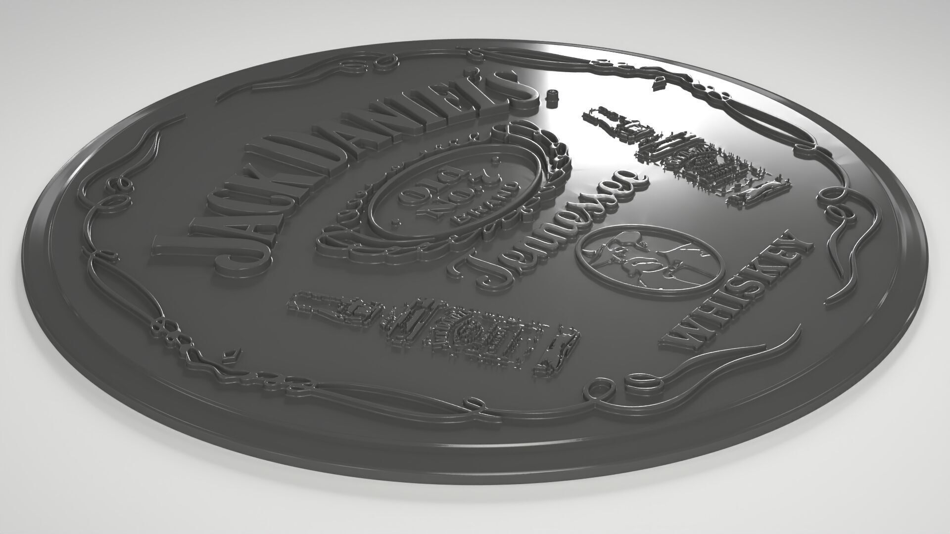  A Jack Daniels Badge 3D print model_1