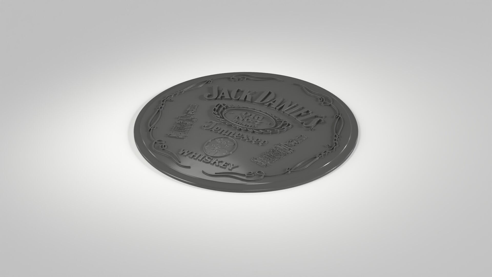  A Jack Daniels Badge 3D print model_4