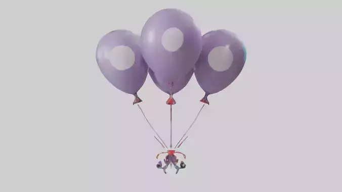 Cartoon Balloon Bouquet model