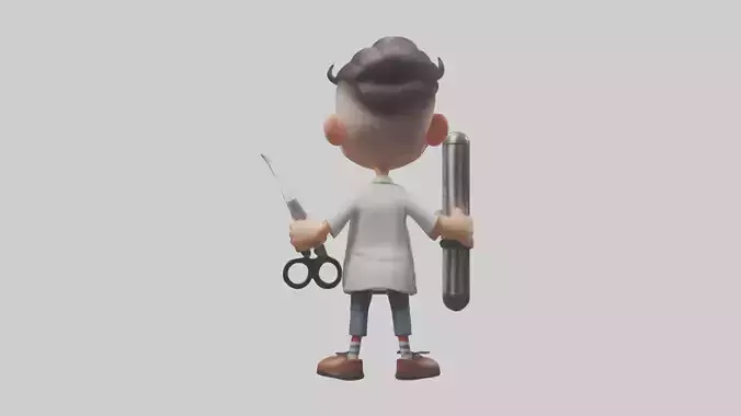 Cartoon Barber model