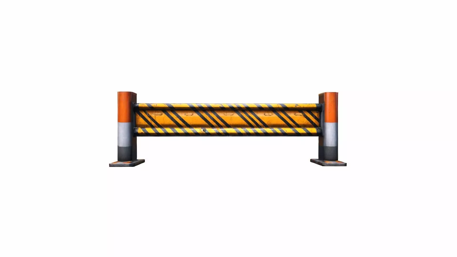 3d Generated Road Safety Of Driving Traffic Barrier 3D model