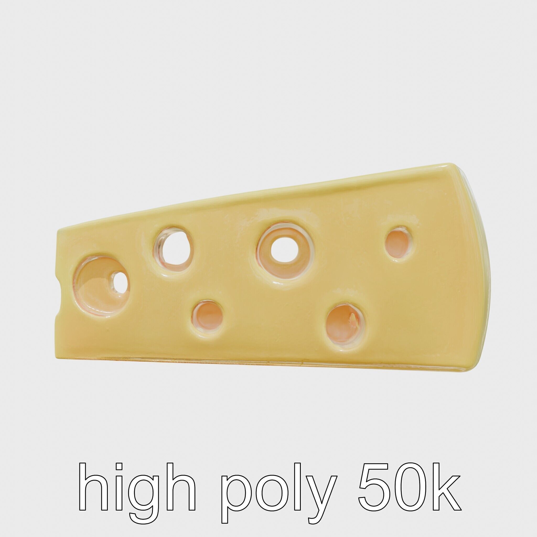 Cartoon Cheese Slice Stylized model pack Low-poly 3D model_18