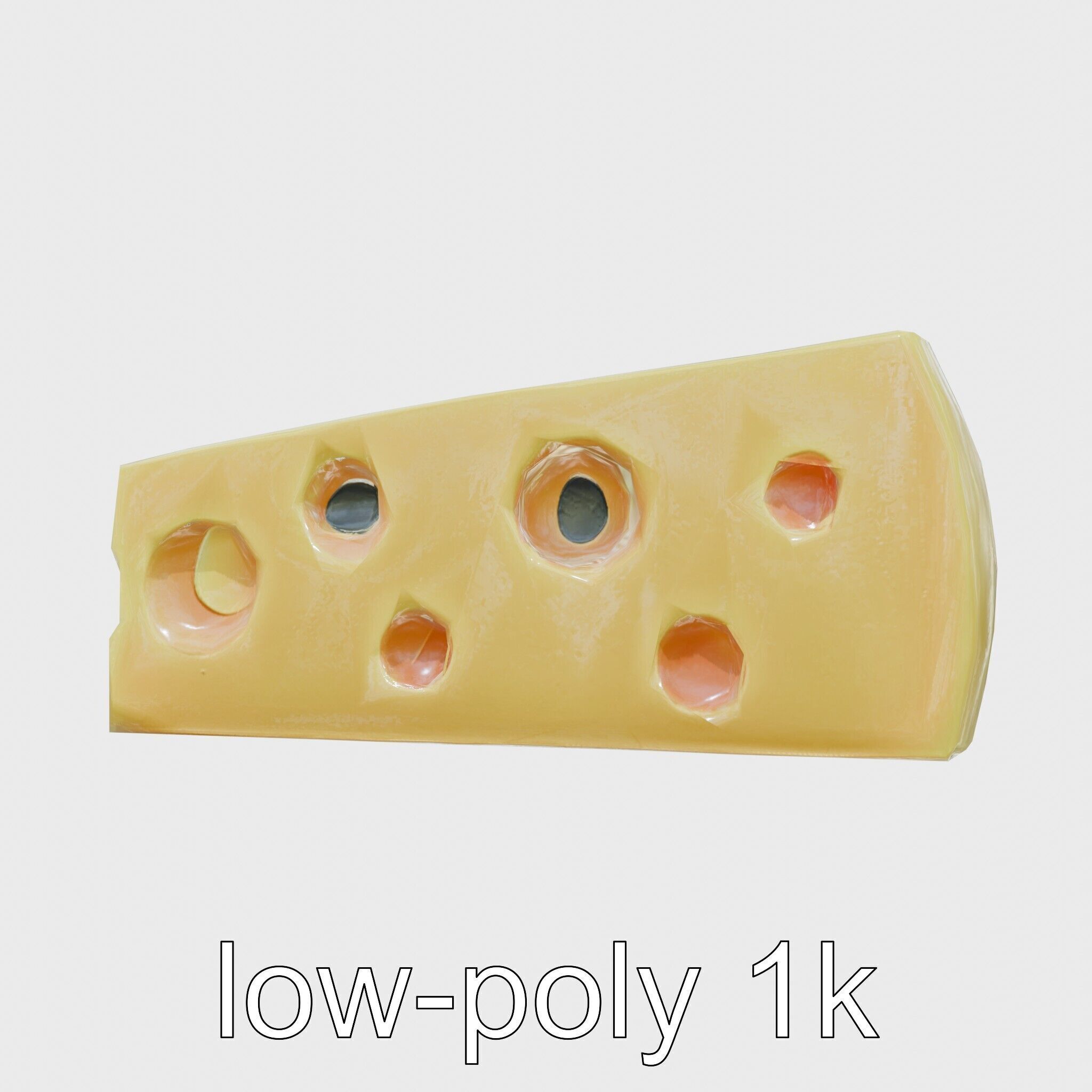 Cartoon Cheese Slice Stylized model pack Low-poly 3D model_28