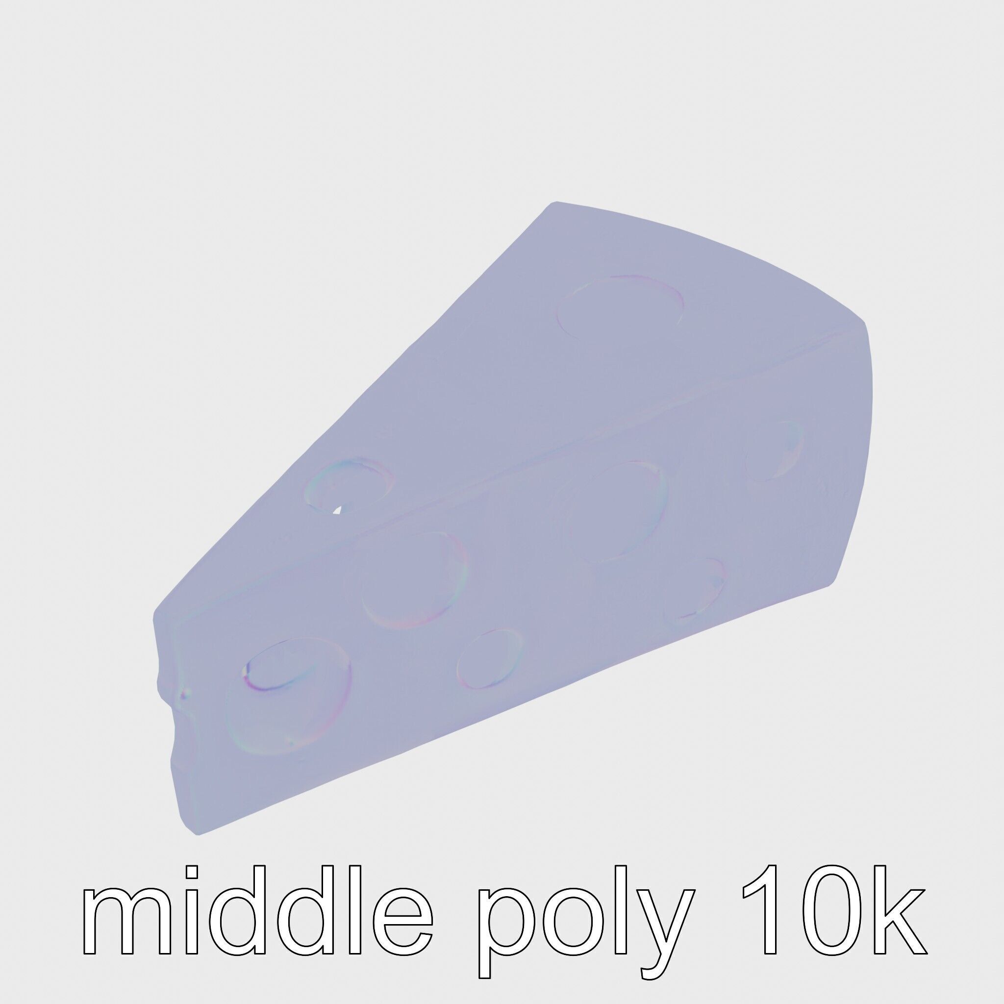 Cartoon Cheese Slice Stylized model pack Low-poly 3D model_15