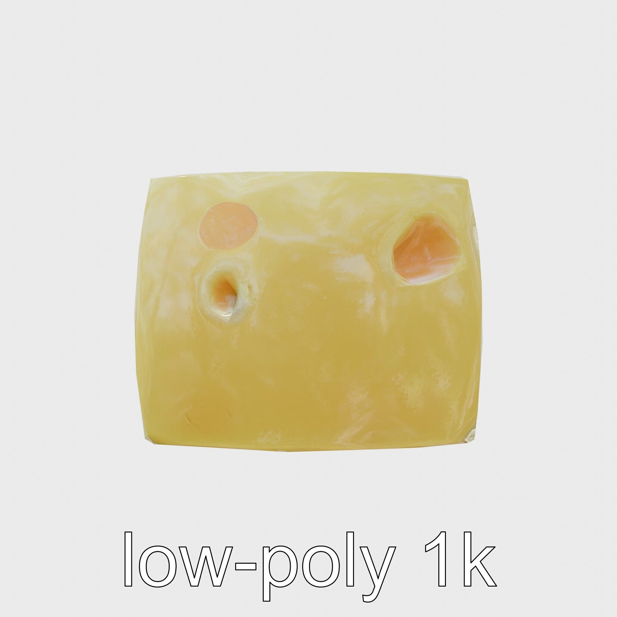 Cartoon Cheese Slice Stylized model pack Low-poly 3D model_7