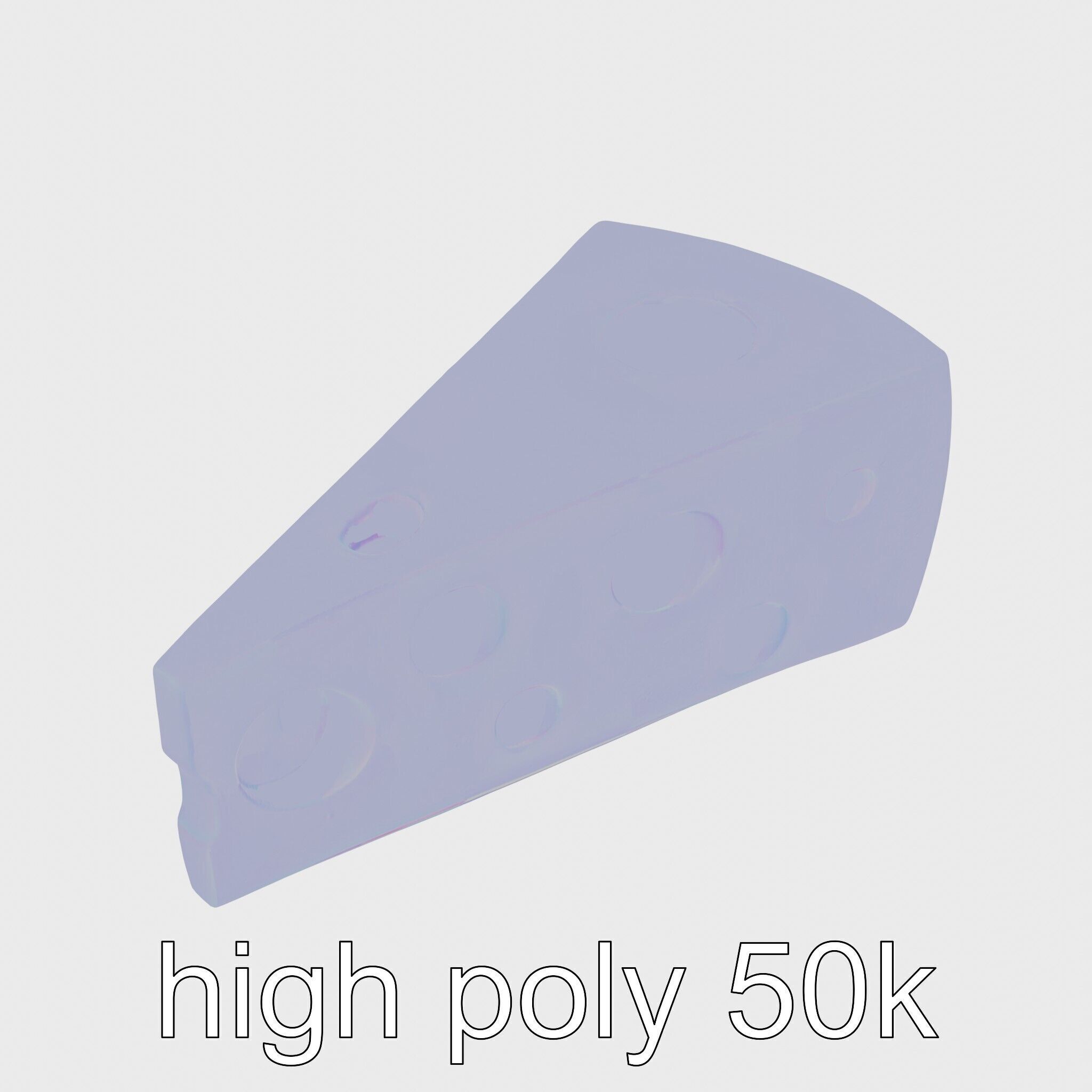 Cartoon Cheese Slice Stylized model pack Low-poly 3D model_26