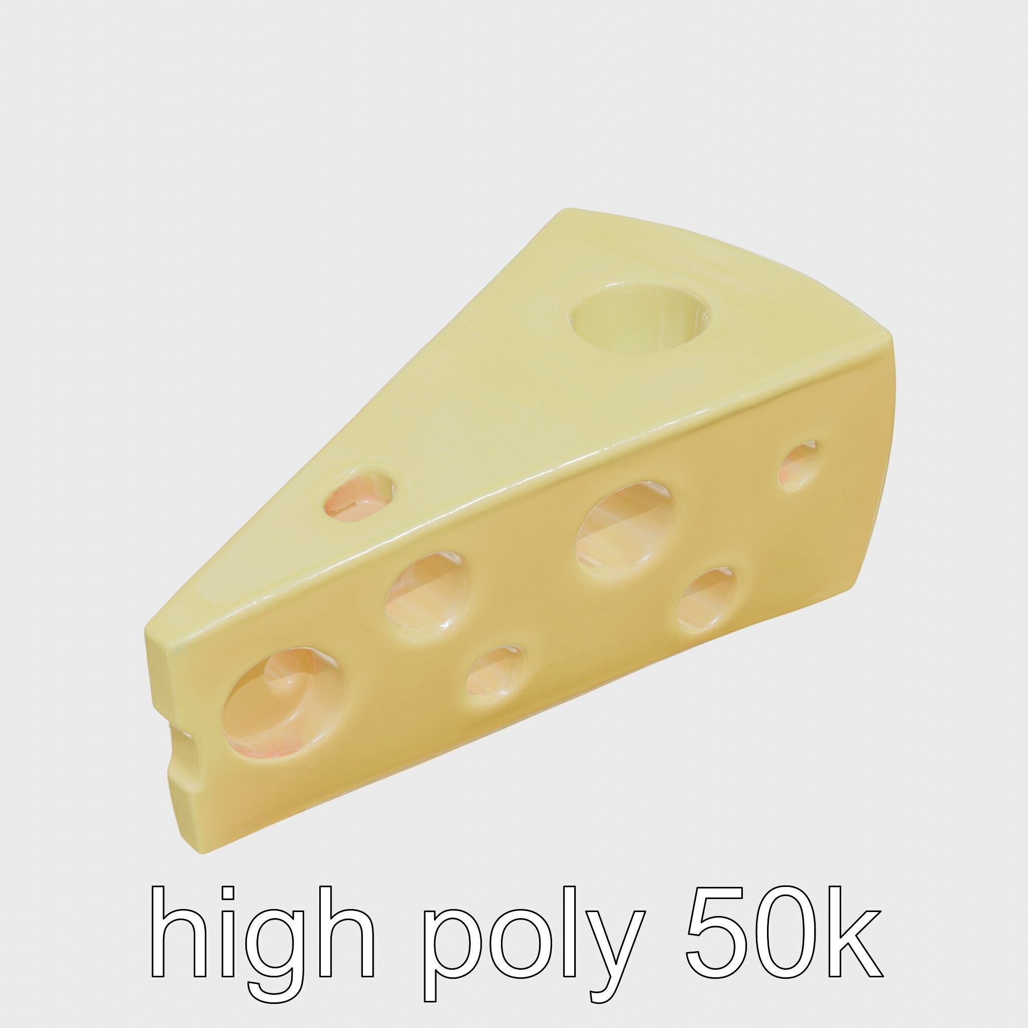 Cartoon Cheese Slice Stylized model pack Low-poly 3D model_11
