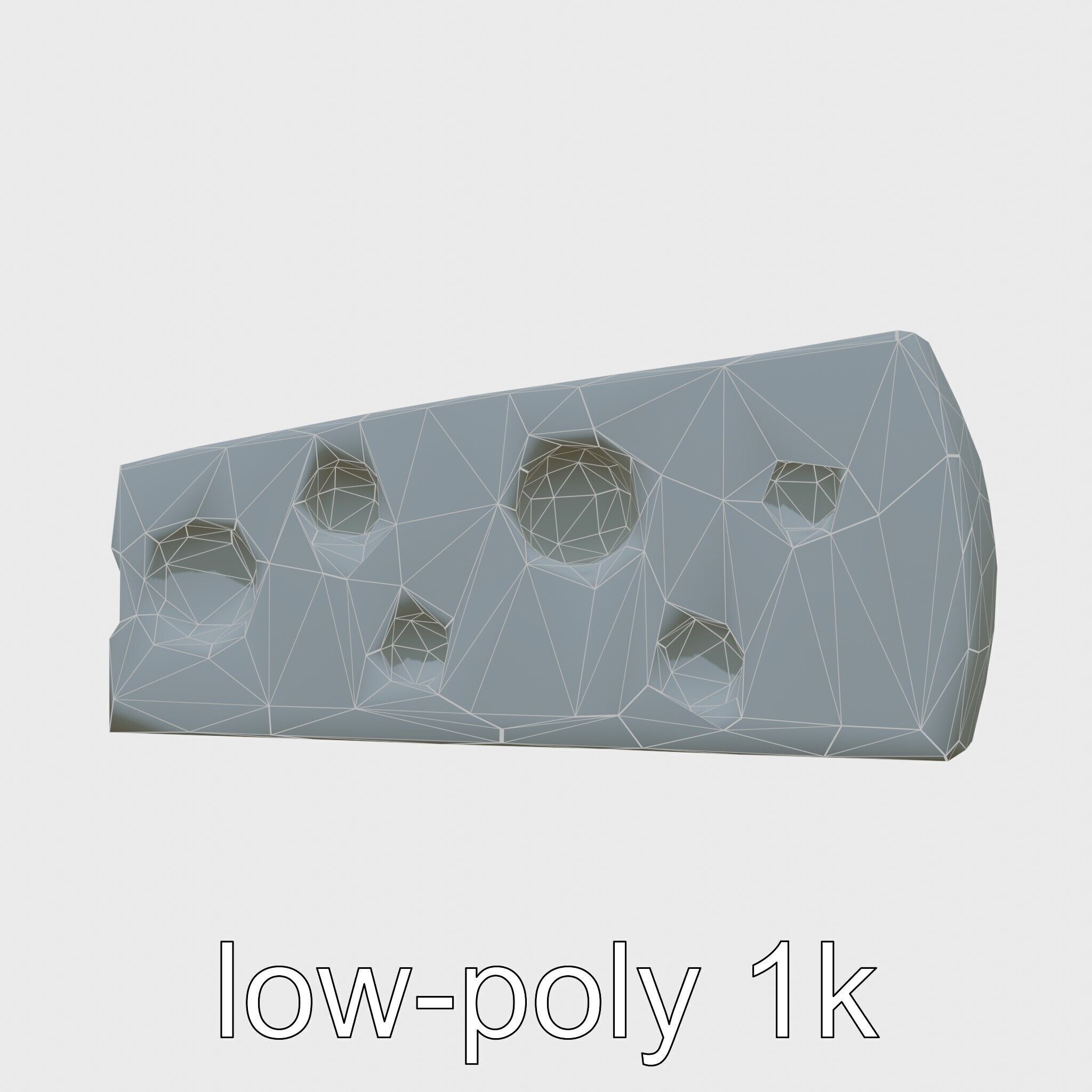 Cartoon Cheese Slice Stylized model pack Low-poly 3D model_21