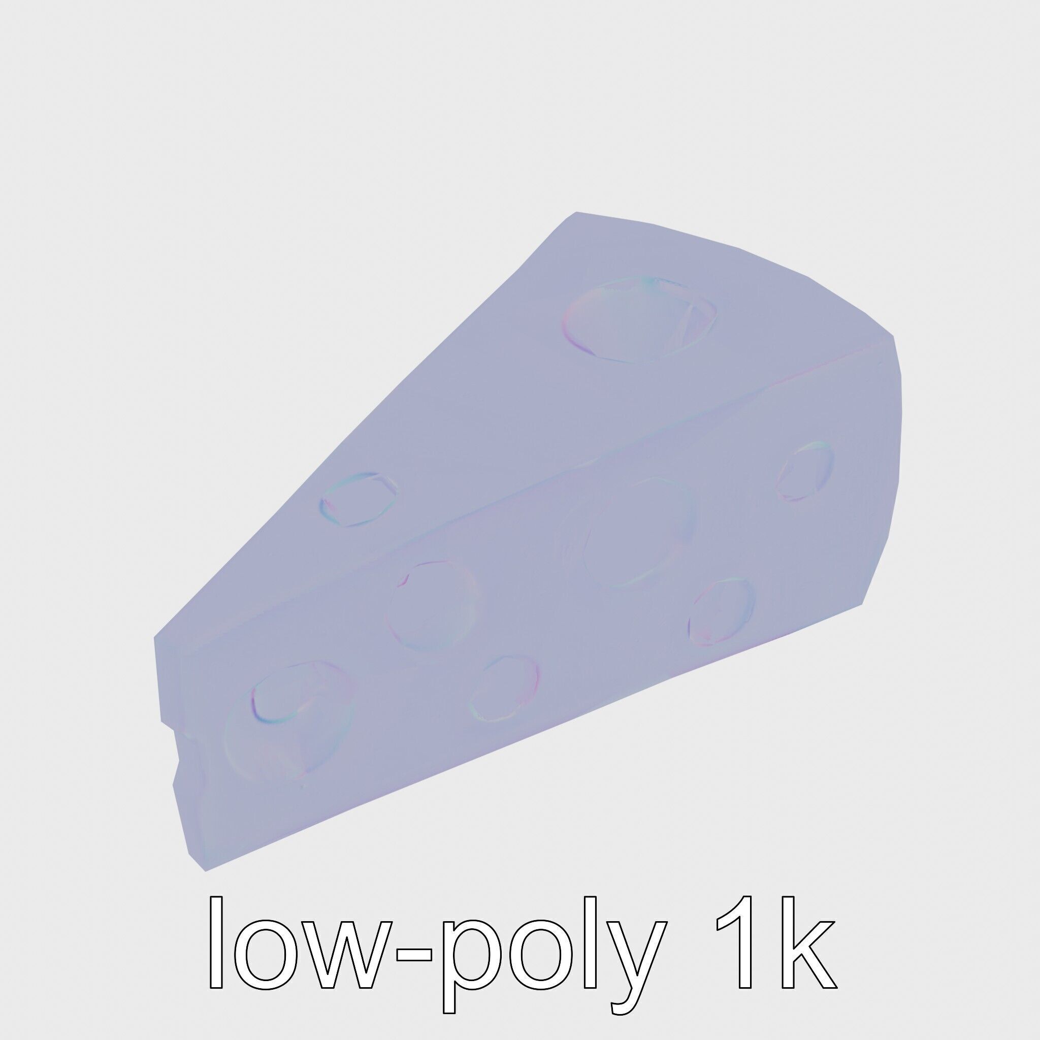 Cartoon Cheese Slice Stylized model pack Low-poly 3D model_17