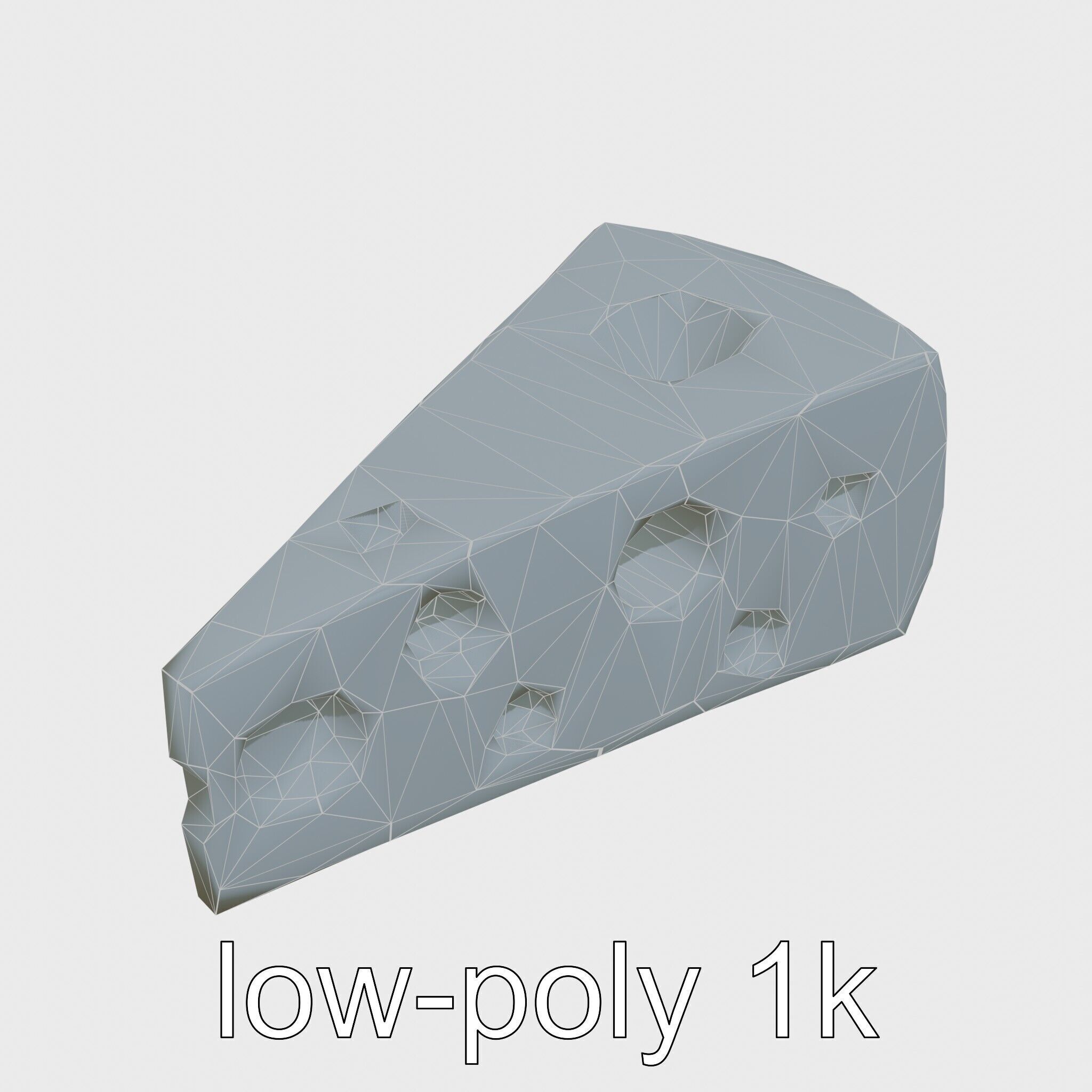 Cartoon Cheese Slice Stylized model pack Low-poly 3D model_27