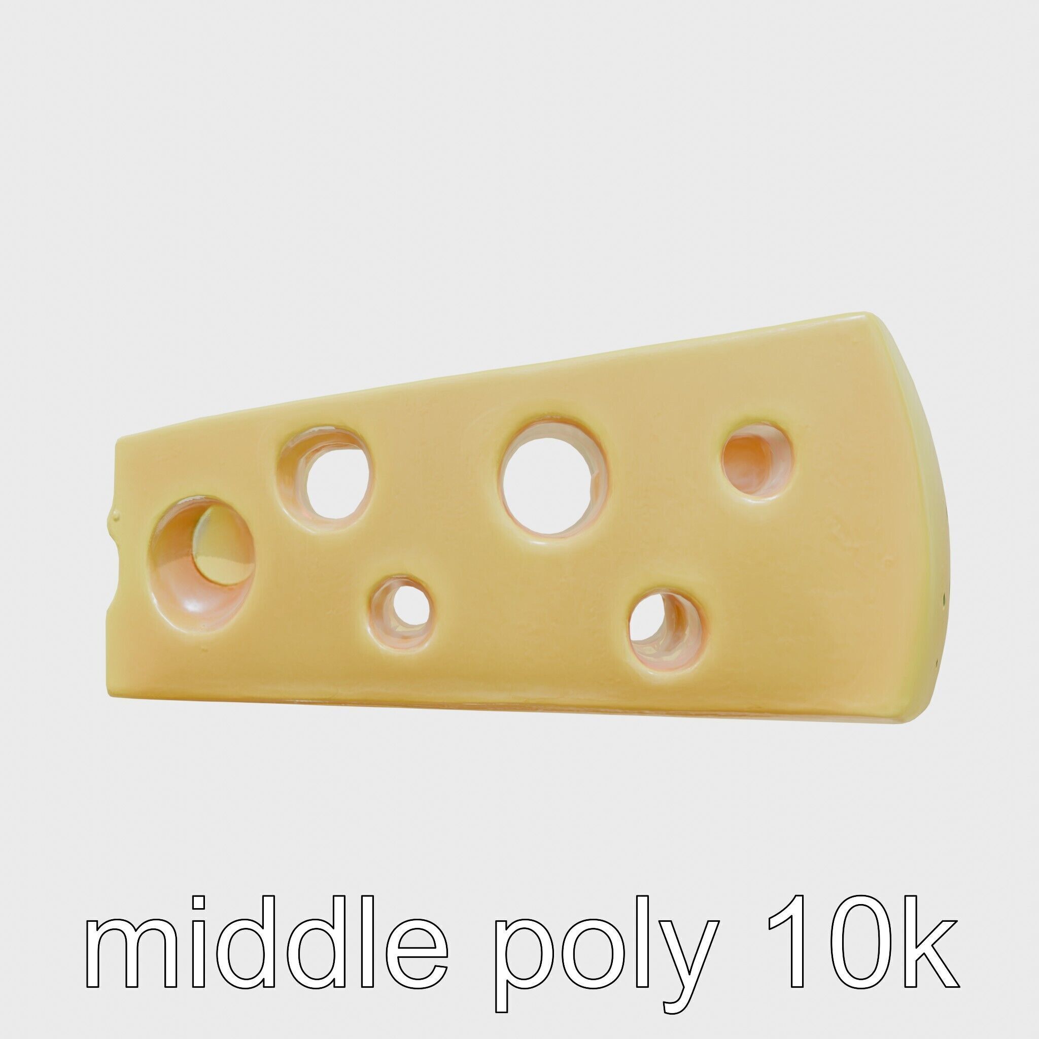 Cartoon Cheese Slice Stylized model pack Low-poly 3D model_16