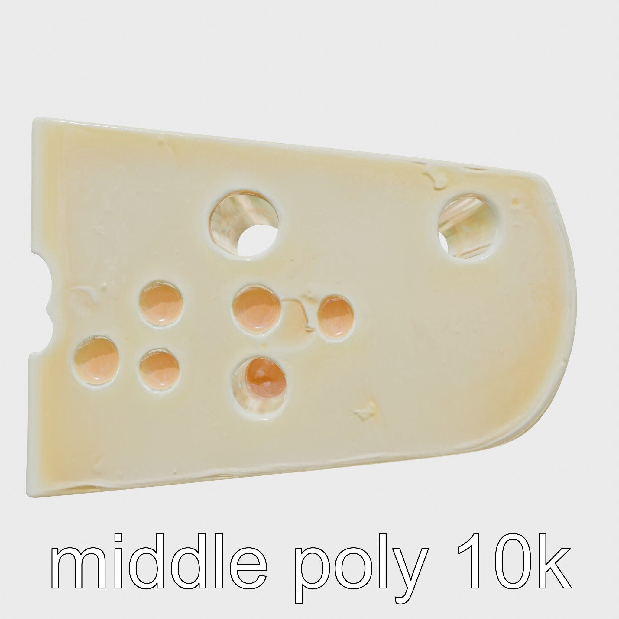 Swiss Cheese Wheel with Large Holes model pack Low-poly 3D model_17