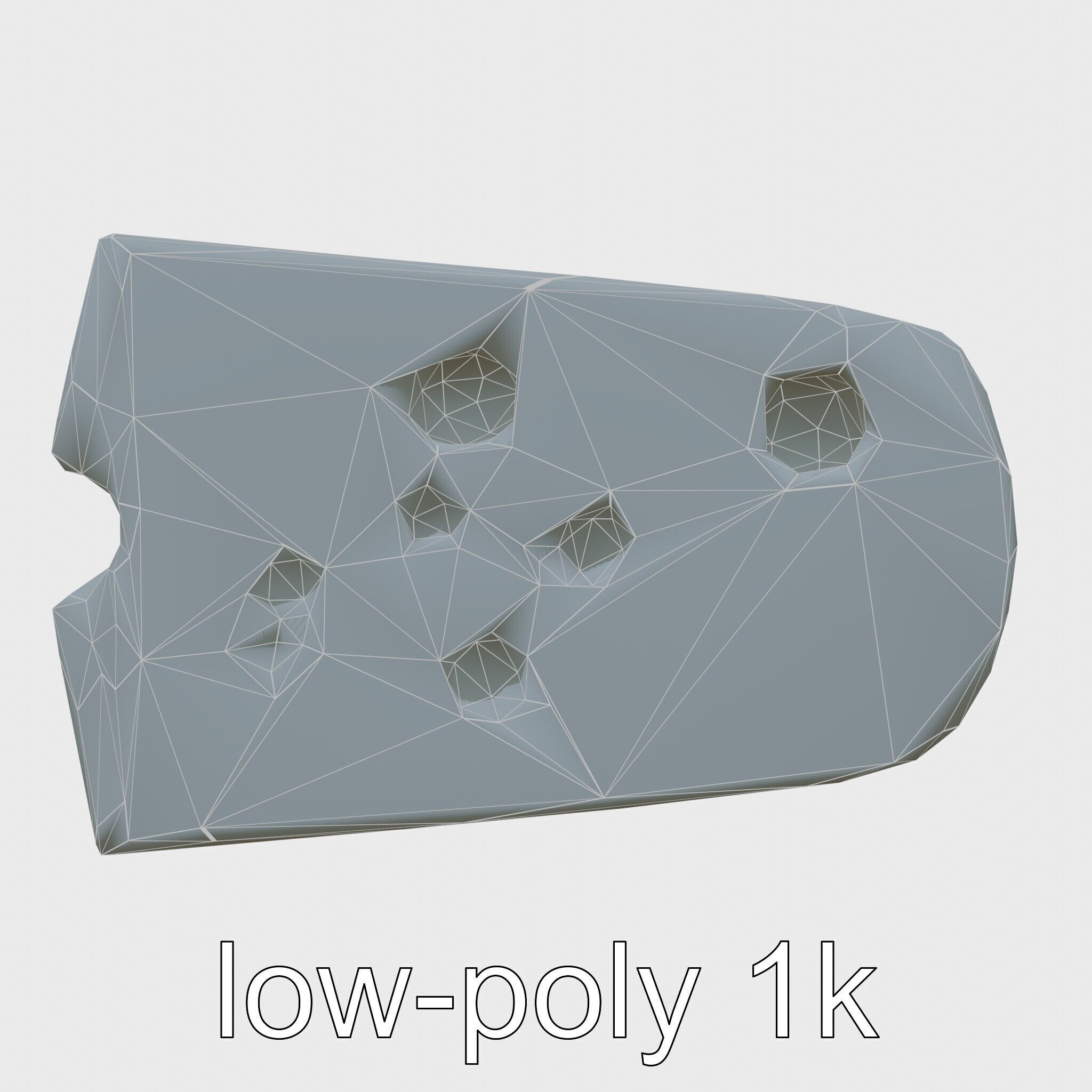 Swiss Cheese Wheel with Large Holes model pack Low-poly 3D model_24