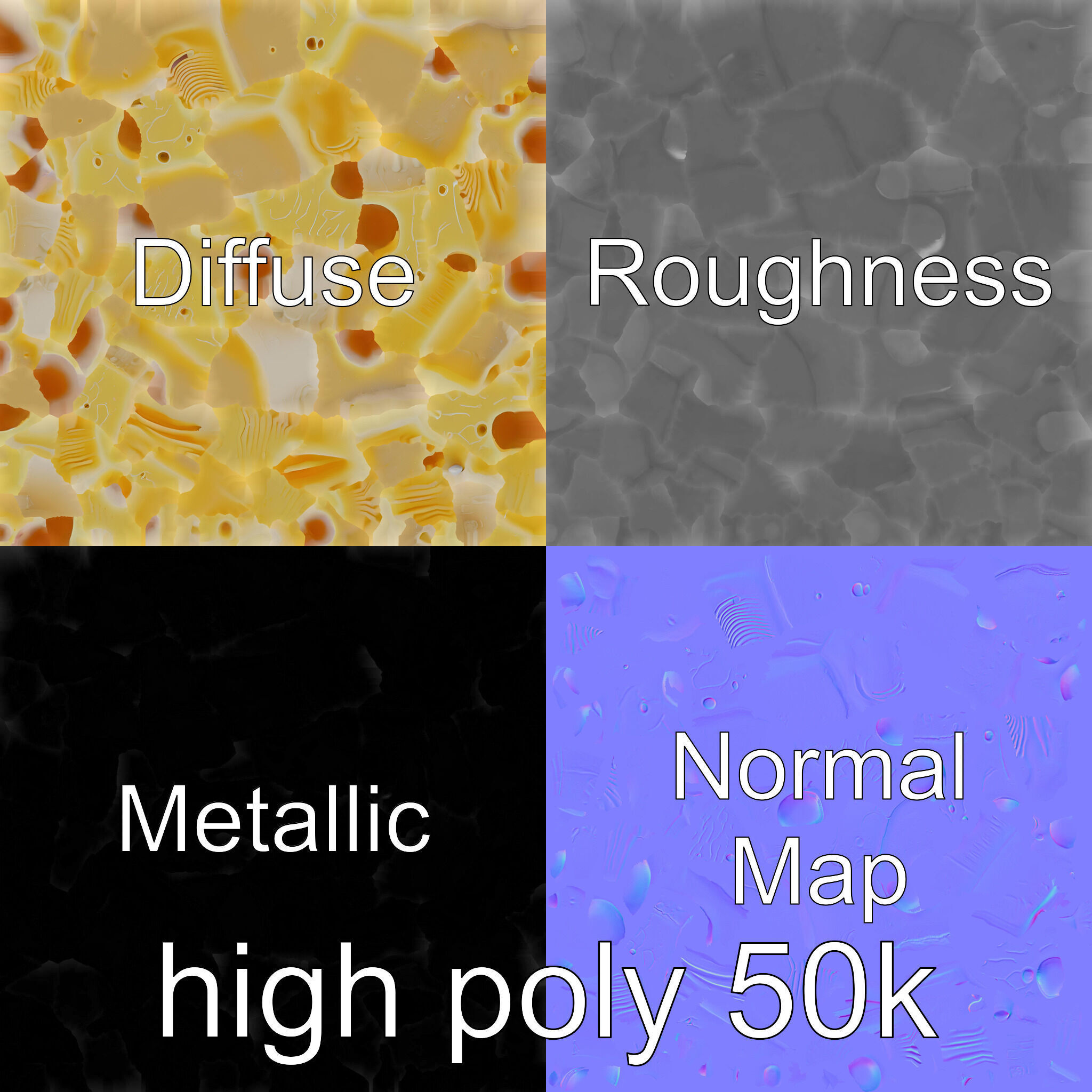 Swiss Cheese Wheel with Large Holes model pack Low-poly 3D model_33