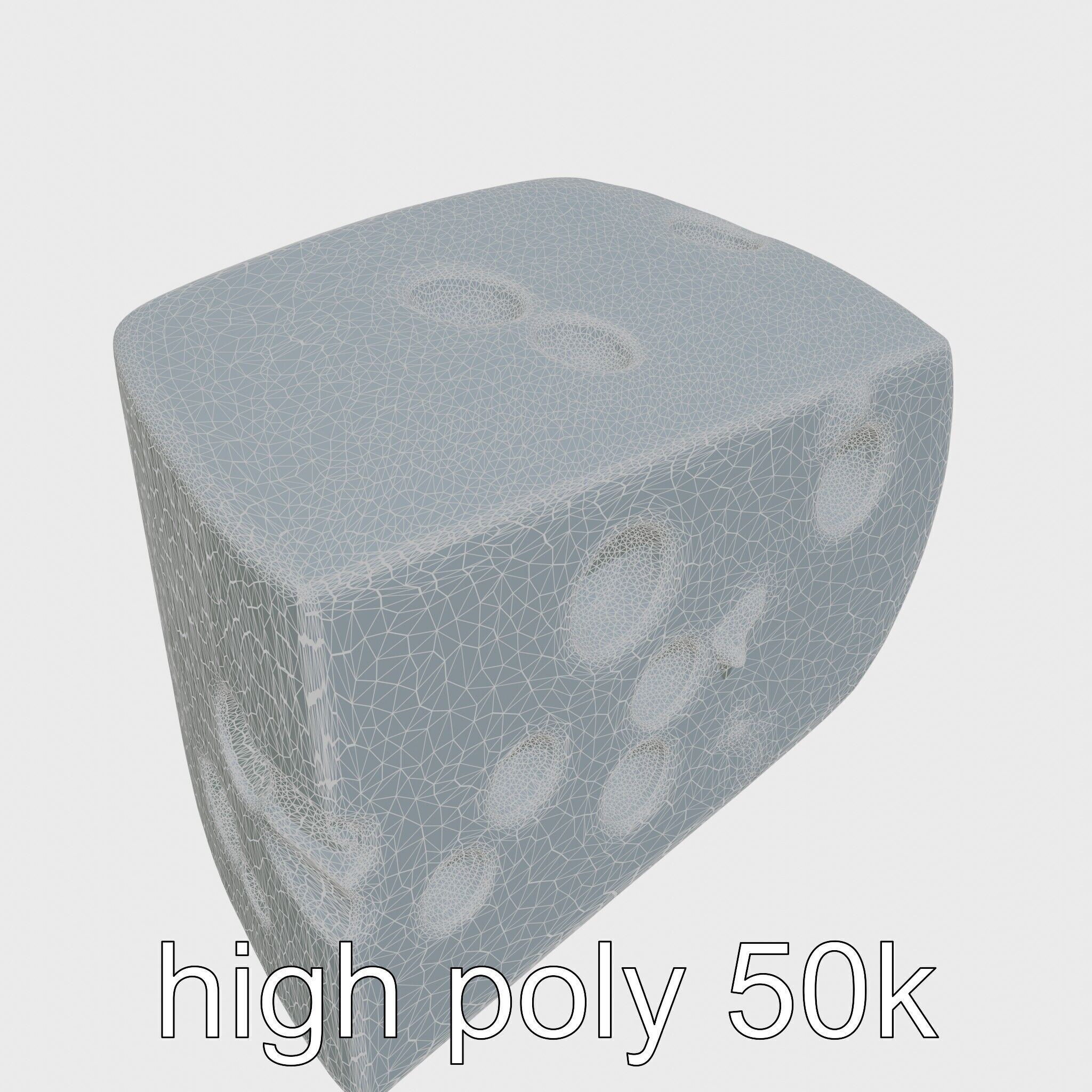 Swiss Cheese Wheel with Large Holes model pack Low-poly 3D model_30